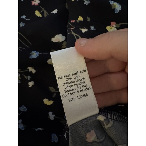 41 Hawthorn Women Size 2X Floral Popover Blouse Short Sleeve Recycled Material - Picture 12 of 13